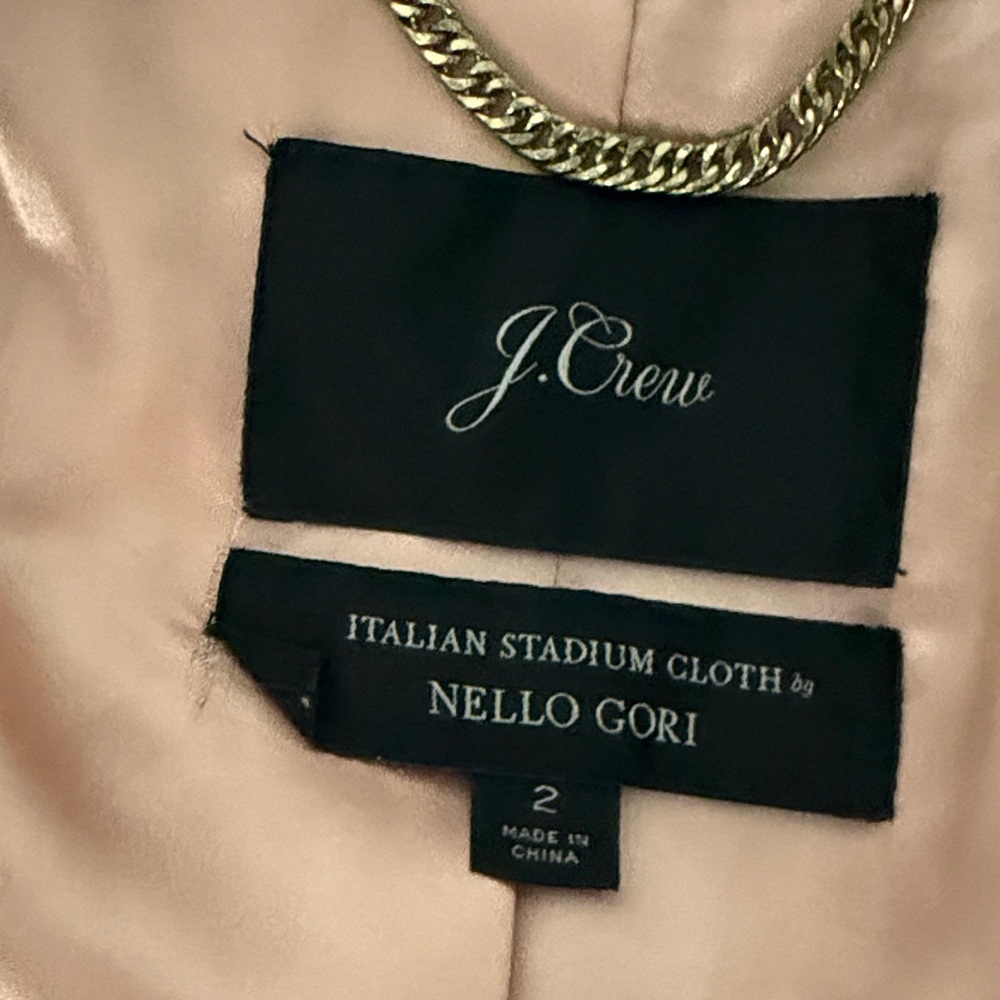 J.Crew Italian Stadium Cloth Coat in lite brown